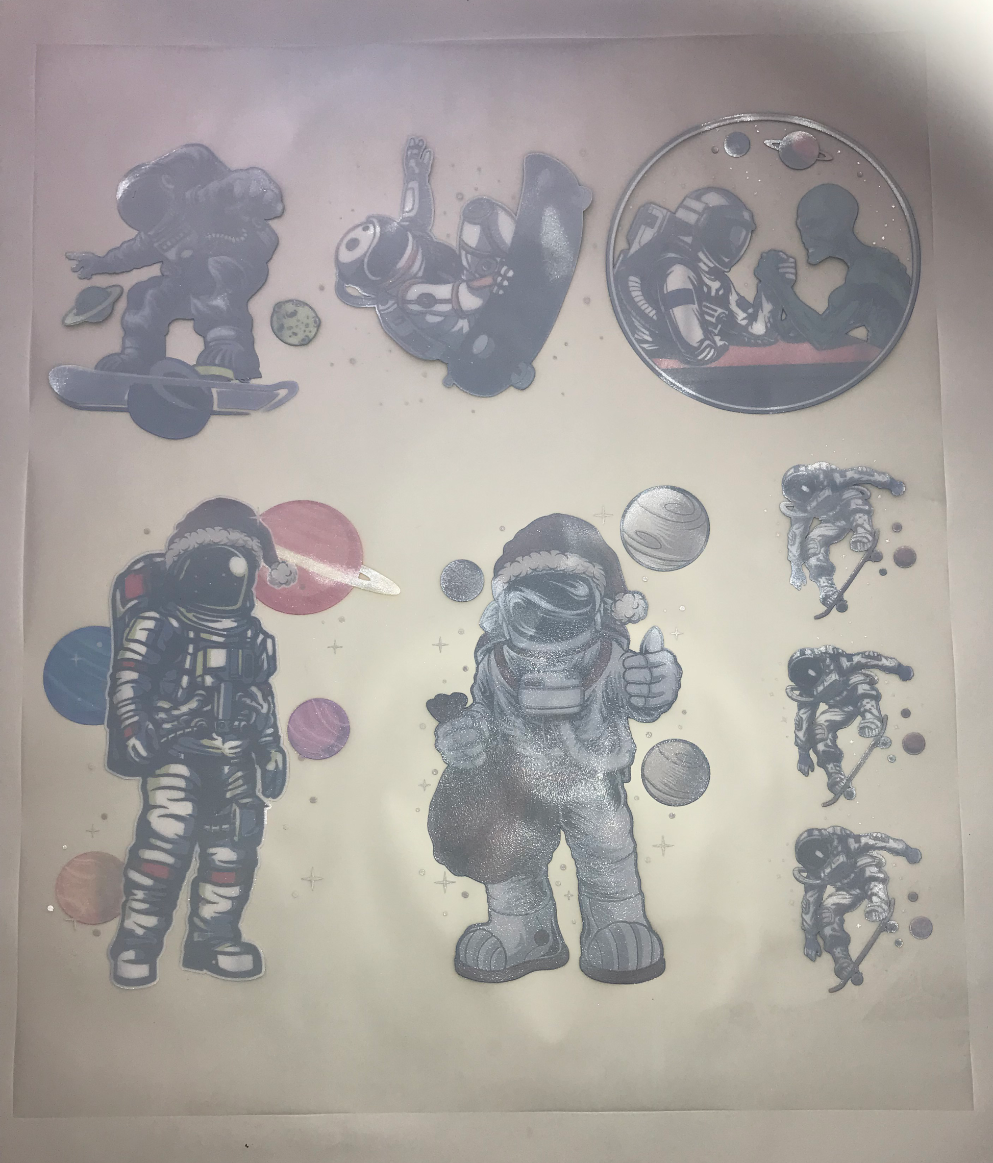 Back and Adhesive view of 23"x 24" DTF Gang Sheet