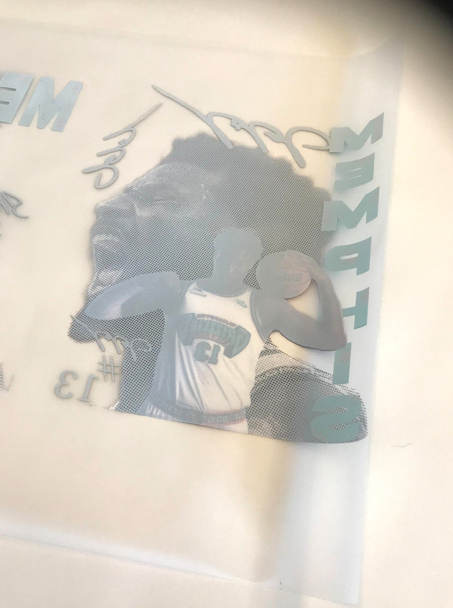  DTF Transfer Sheet Featuring Memphis -Adhesive Side - FreshPrintz 22.5x2