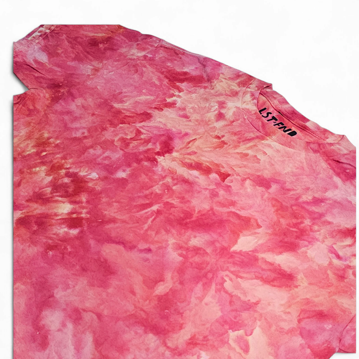 Lost & Found Tie Dye Tee — Crimson Bloom