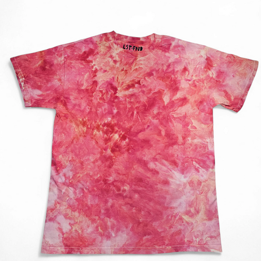 Lost & Found Tie Dye Tee — Crimson Bloom
