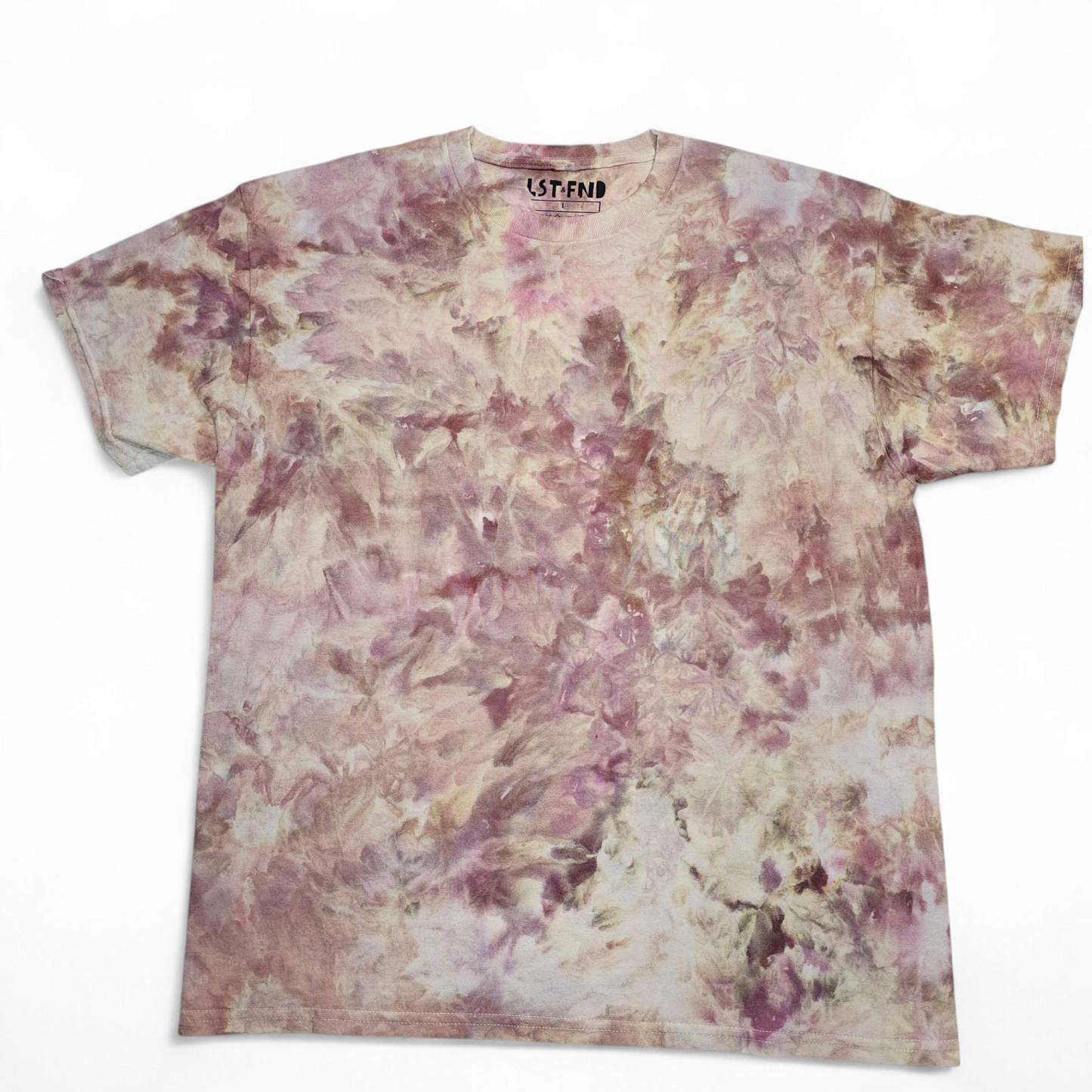 Neutral mushroom brown tie-dye t-shirt, Shroomy Bloom by LST&FND
